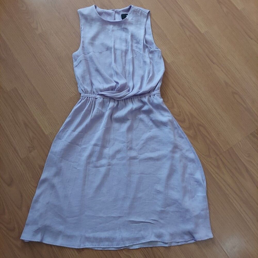 Mossimo Purple Sleeveless Satin Dress Drapey Top Sz XS